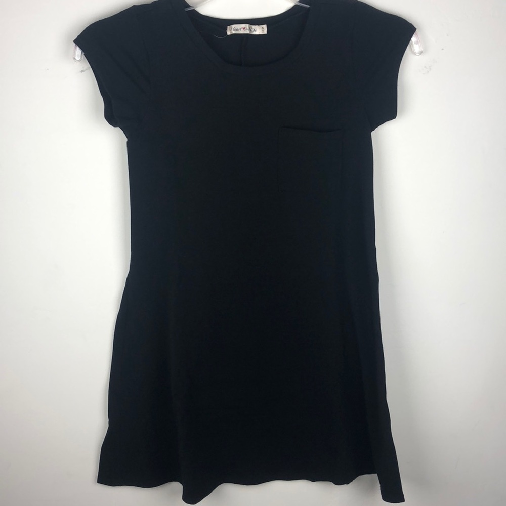 FASHION Q Plain Black T-shirt Dress